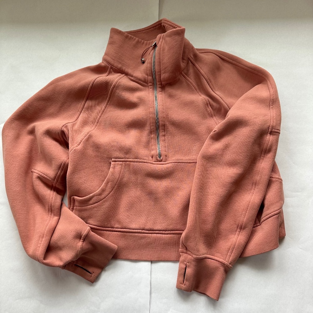 Lululemon Scuba Oversized Funnel Neck Half-Zip - PINK SAVANNAH - M/L